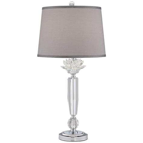 Update your floor lamp or table lamp with a new shade from our extensive range of lamp shades in different colours and designs the laura ashley 12 inch lamp shade features pretty gathered pleats, this classic empire shade in versatile soft grey and charcoal hues is the perfect. Olivia Crystal Table Lamp with Gray Shade - #53X56 | Lamps ...
