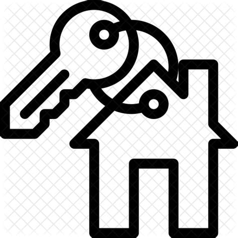 House Key Icon Download In Line Style