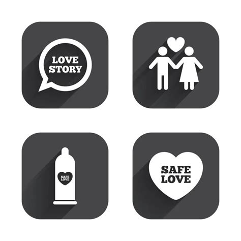 Condom Safe Sex Icons — Stock Vector © Blankstock 94766038