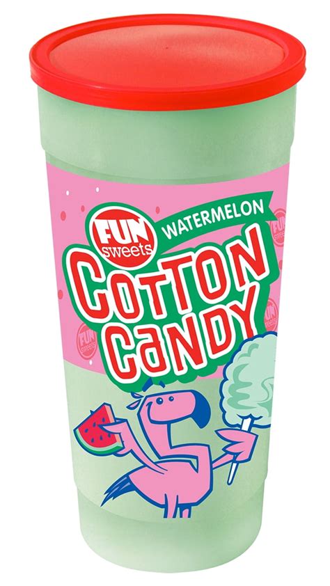Fun Sweets Brand 6 Ounce Watermelon Cotton Candy