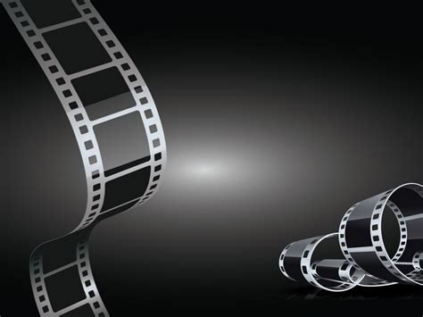 Black And White Cinema Powerpoint Templates 3d Graphics Black