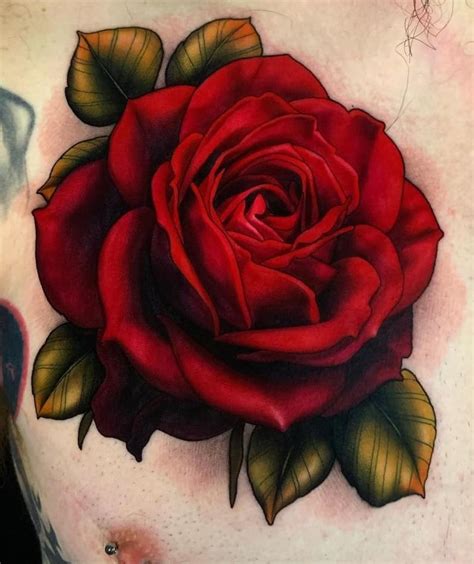 Realistic Red Rose Tattoo Design Tattoo Designs Tattoos Tattoo Studio