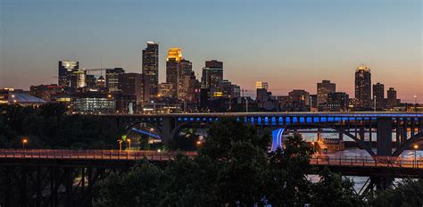 Minneapolis skyline linear style with rainbow vector image on vectorstock. Minneapolis Skyline Panorama From Umn Photograph by ...