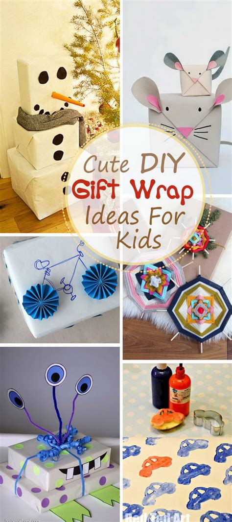 Get crafty with interesting gift wrapping ideas! Cute DIY Gift Wrap Ideas For Kids - Noted List