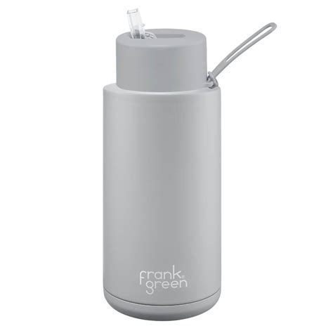 Frank Green Ceramic Reusable Water Bottle 1l With Straw Lid Natural Supply Co