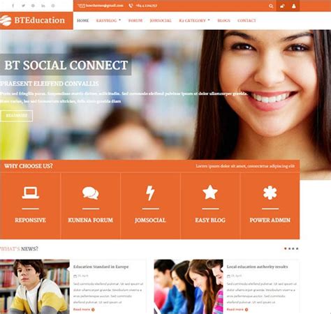 Responsive Education Website Templates Free Download Printable Templates