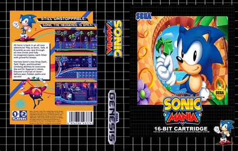 Sonic Mania Genesis Ntsc Replacement Box Art Case Insert Cover Only