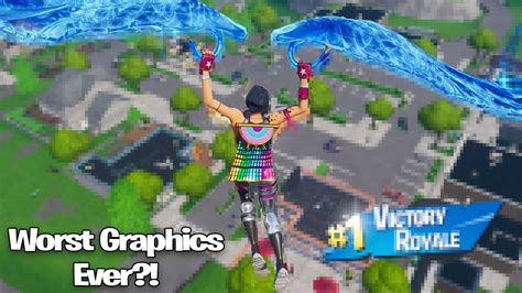 I Played Fortnite With Terrible Graphics Youtube