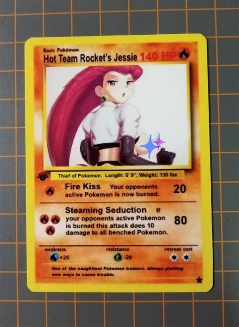 Custom Fan Made Pokemon Card Jessie Sexy V2 Etsy