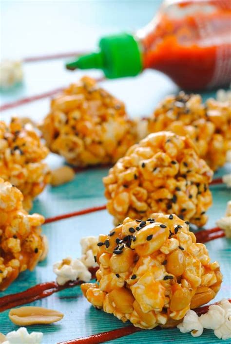 Peanut Butter Sriracha Popcorn Balls Foxes Love Lemons