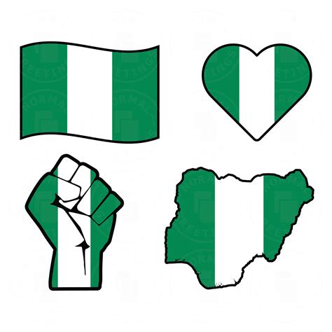Nigeria Flag Svg Png Bundle Nigerian Flag Nigerian Pride Etsy