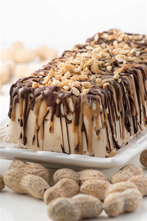 Creamy Peanut Butter Ice Cream Cake Sugar Free And Low Carb