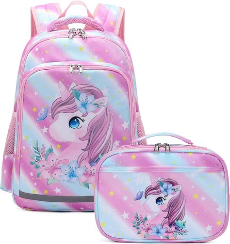 Mealo Kids Backpack For Girls Unicorn School Backpack Toddler Bookbag