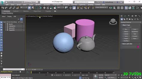 3ds Max 2017 Selecting And Viewing Objects Youtube