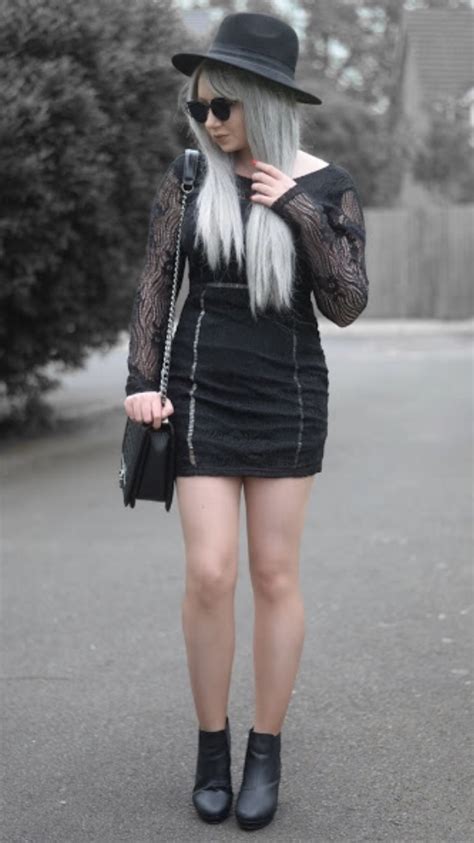 Black Lace Dress Fashion Tights