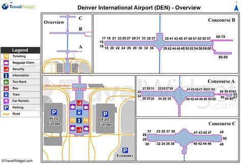 Denver International Airport Map Denver International Airport Terminal