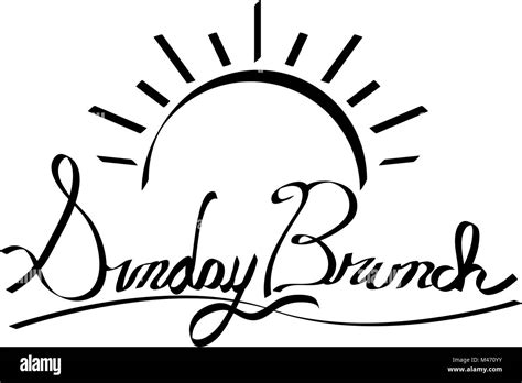 An Image Of A Sunrise Sunday Brunch Calligraphy Made Using Pen Tablet