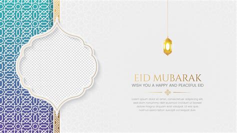 Eid Mubarak Arabic Islamic Social Media Banner Design With A Colorful
