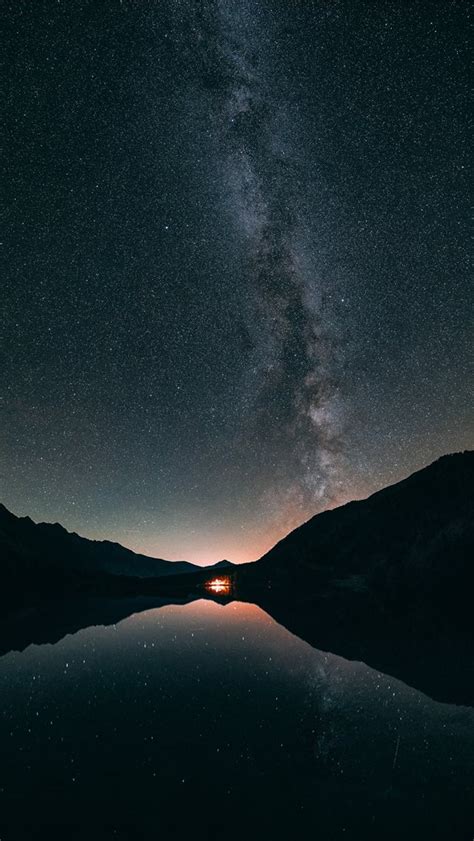 Milky Way Antholz Lake Iphone Wallpapers Free Download