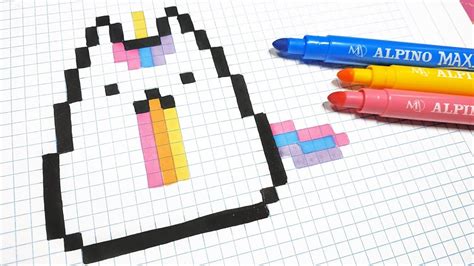 Digital pdf pixel art kawaii unicorn 8 bit licorne pixel art facile dessin. Handmade Pixel Art - How To Draw Kawaii Unicorn Cat # ...