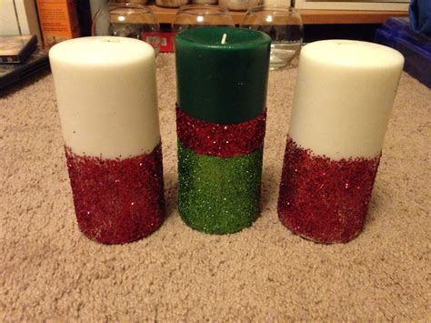 Glitter Candles For Christmas Glitter Candles Pillar