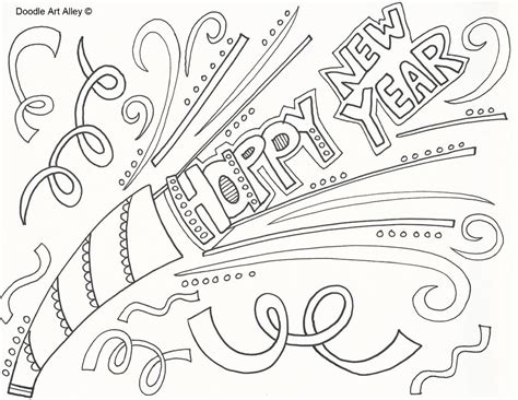 In these sorts of glad new year shading pages, waste things i.e. Happy New Year Hat Coloring Pages - Coloring Home