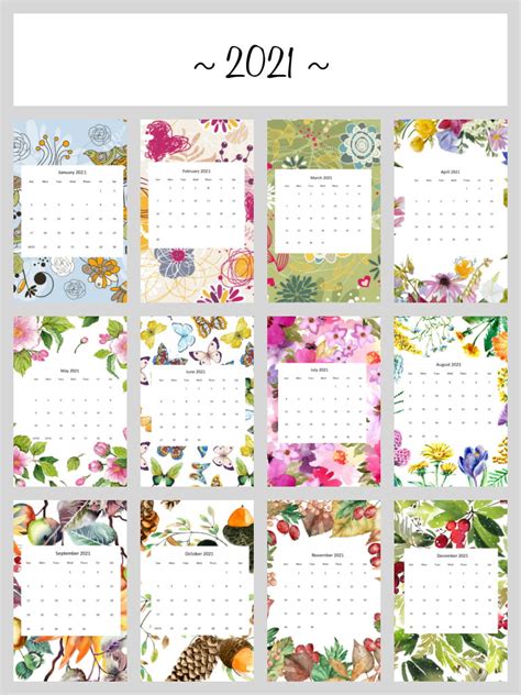 Calendars And Planners Paper And Party Supplies Calendar 2021 Handmade Each