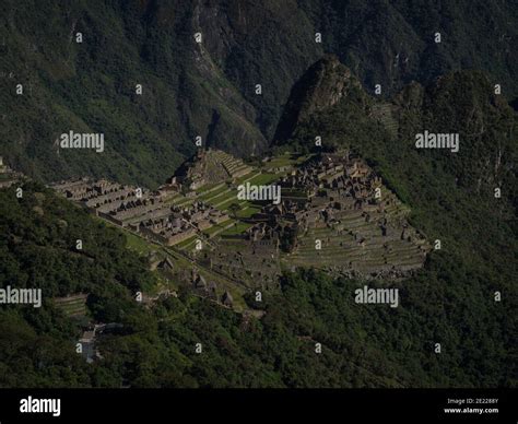 Panorama Paisaje De Machu Picchu Antigua Ciudadela Inca Santuario