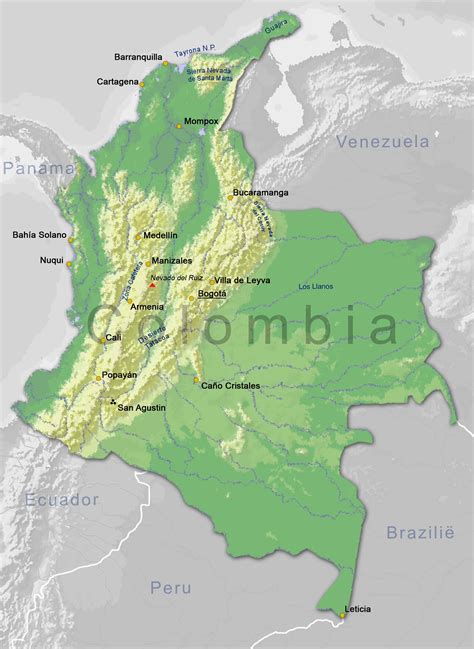 Bezienswaardigheden Colombia En Landkaart Ander Licht Reizen