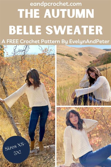 Autumn Belle Sweater Pattern Evelyn And Peter Crochet Sweater