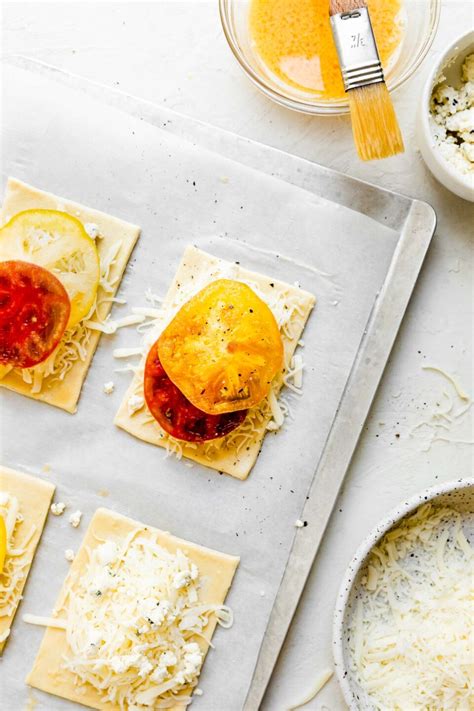 Cheesy Heirloom Tomato Tarts With Puff Pastry Pwwb