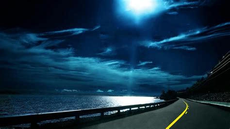Moonlight Over The Road Wallpaper Backiee
