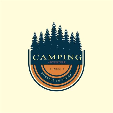 logo for camping adventure camping t camping and outdoor adventure emblem 12132677 vector