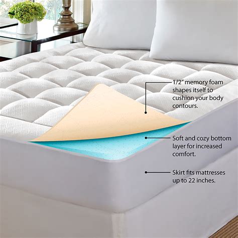 The unique property of memory enables it to adjust to your body it generally is thinner than the mattress topper or mattress pad. Hotel Laundry // 1.5" Washable Memory Foam Mattress Pad ...