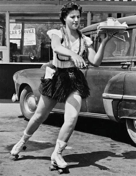 Drive In Restaurant Roller Girl 1950s Vintage Pictures Old Pictures