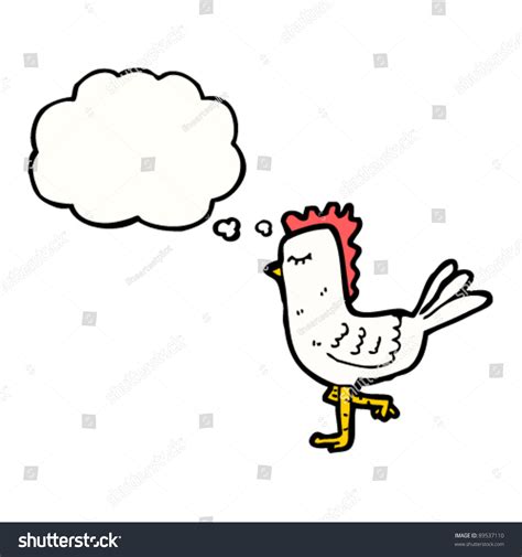Walking Chicken Cartoon Character Stock Vector Illustration 89537110