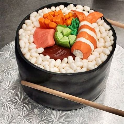 Giant Sushi Roll Cake By Goodies Bakery Winnipeg In 2021 Roll Cake