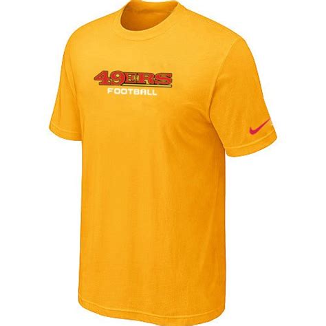 Nike San Francisco 49ers Sideline Legend Authentic Font T Shirt Yellow