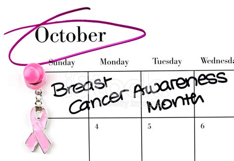 Calendar Series Breast Cancer Awareness Month Stock Photo Royalty
