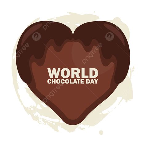 World Chocolate Day Vector Art Png Heart With Icing For World