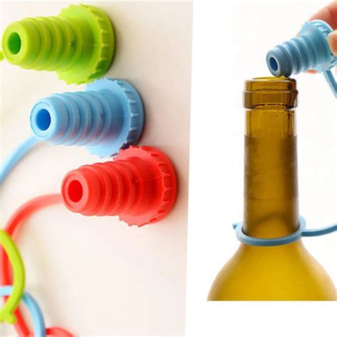 Anti Lost Silicone Wine Stoppers For Whiskey Whisky Champagne Drink