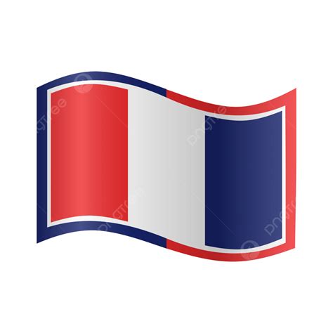 Gambar Vektor Realistis Bendera Prancis Perancis Bendera France Day Png Dan Vektor Dengan