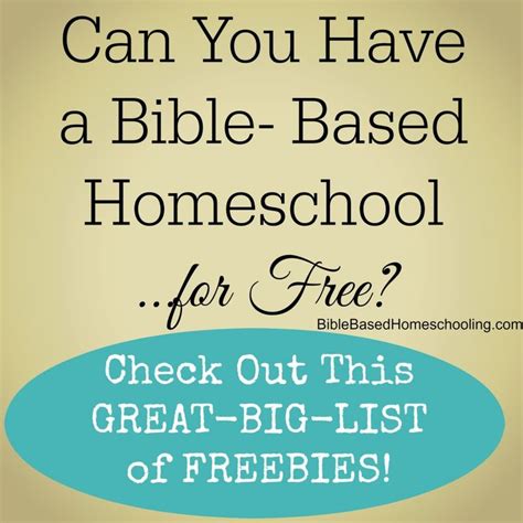 Big List Of Bible Based Homeschooling Freebies Homeschool Giveaways