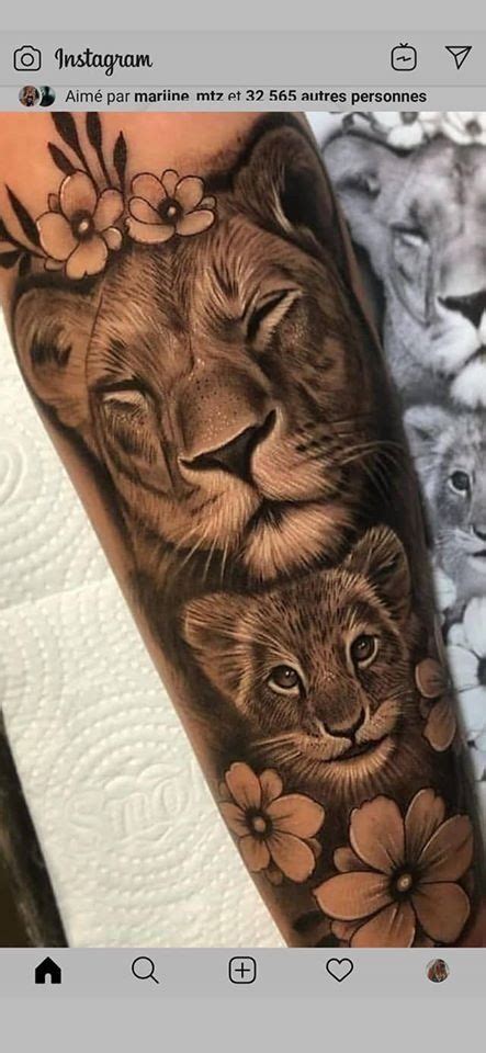 Update More Than 82 Female Lion With Cubs Tattoo Incdgdbentre