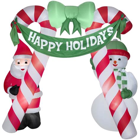 Holiday Living 10 Ft Inflatable Fabric Archway Christmas Candy Cane At