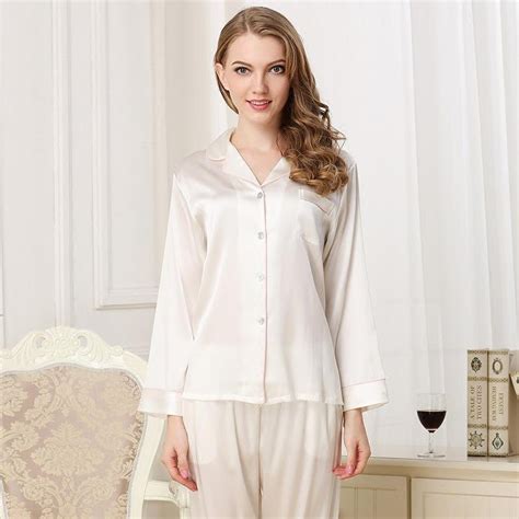 Solid Pure Mulberry Silk Pajama Set For Women White At Best Price In Pune