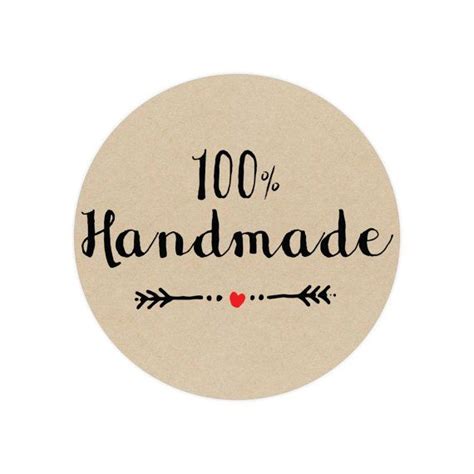 100 Handmade Stickers Circle Stickers Handmade Labels Store