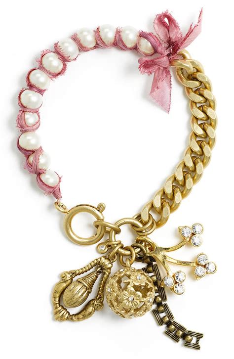 Juicy Couture Festival Chic Charm And Pearl Cluster Bracelet Nordstrom