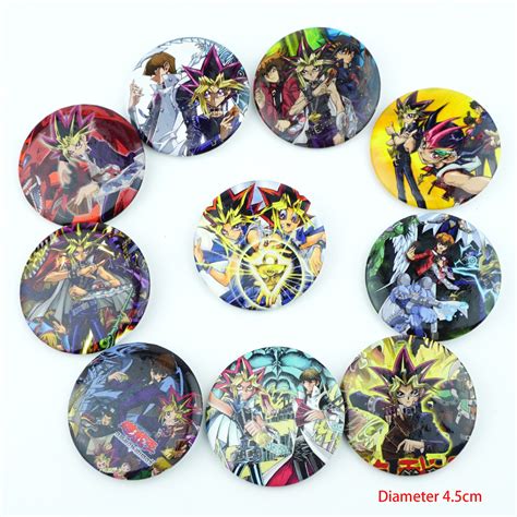 10pcsset Japan Anime Yu Gi Oh Yugi Muto Badges Pins Brooch Chest