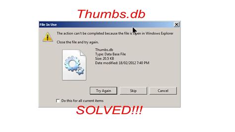 Delete Thumbsdb Solved Youtube